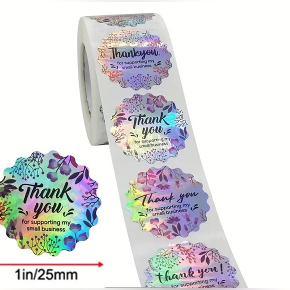 10 assorted poly mailers 10x13 and 10 thank you stickers - Picture 4 of 7